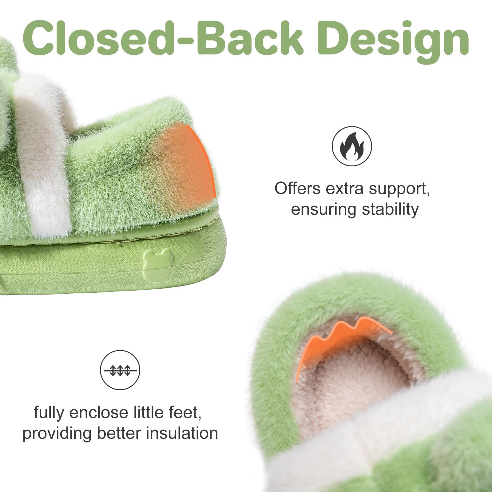DRECAGE Chaussons Enfant pour Fille et Garçon, Pantoufles en Peluche Chaudes avec Design Animal Mignon, Antidérapantes