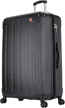 DUKAP INTELY Hardside Luggage with Ergonomic GEL Handle | Spacious Hardside Travel Luggage with TSA Combination Lock and Digital Weight Scale | 32 Inch Extra Large Suitcase | Black