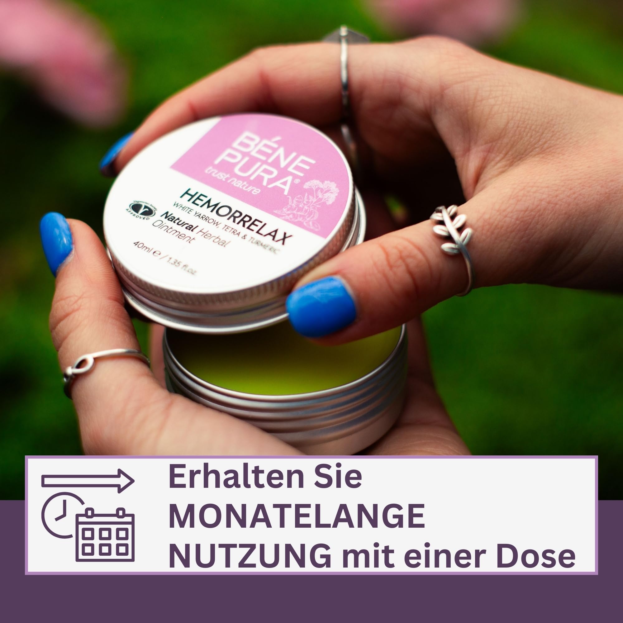 BenePura Hemorrelax Hämorrhoiden Salbe, Natürliche Salbe gegen Brennen, Juckreiz und Beschwerden mit Weißer Schafgarbe, Sumach und Kurkuma, 40 ml (3er Pack)