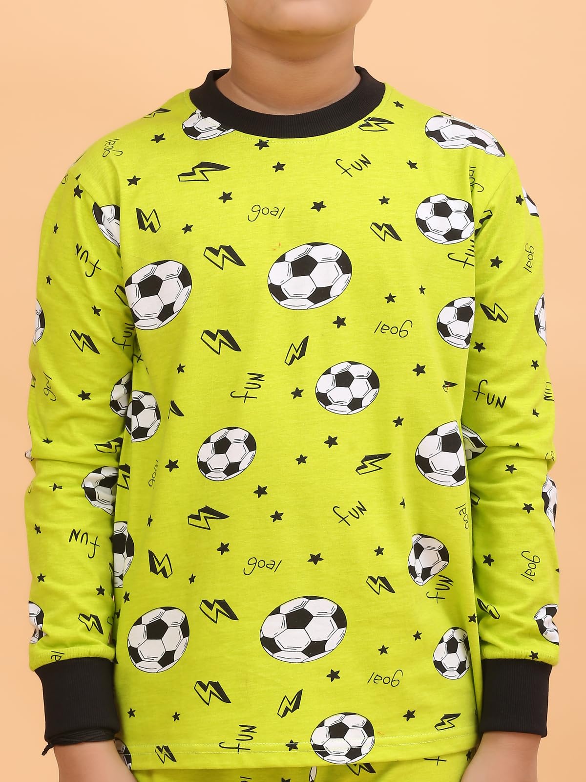 Ninos Dreams Full Sleeves Coord Set with Lower-Green Football - Image 3 thumbnail