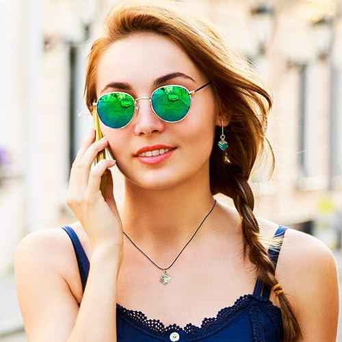 Miniatura 3 de Hicarer 40 dijes de cristal cúbicos surtidos con piedra natal de cristal, colgantes hechos a mano con 200 anillos abiertos para hacer joyas,