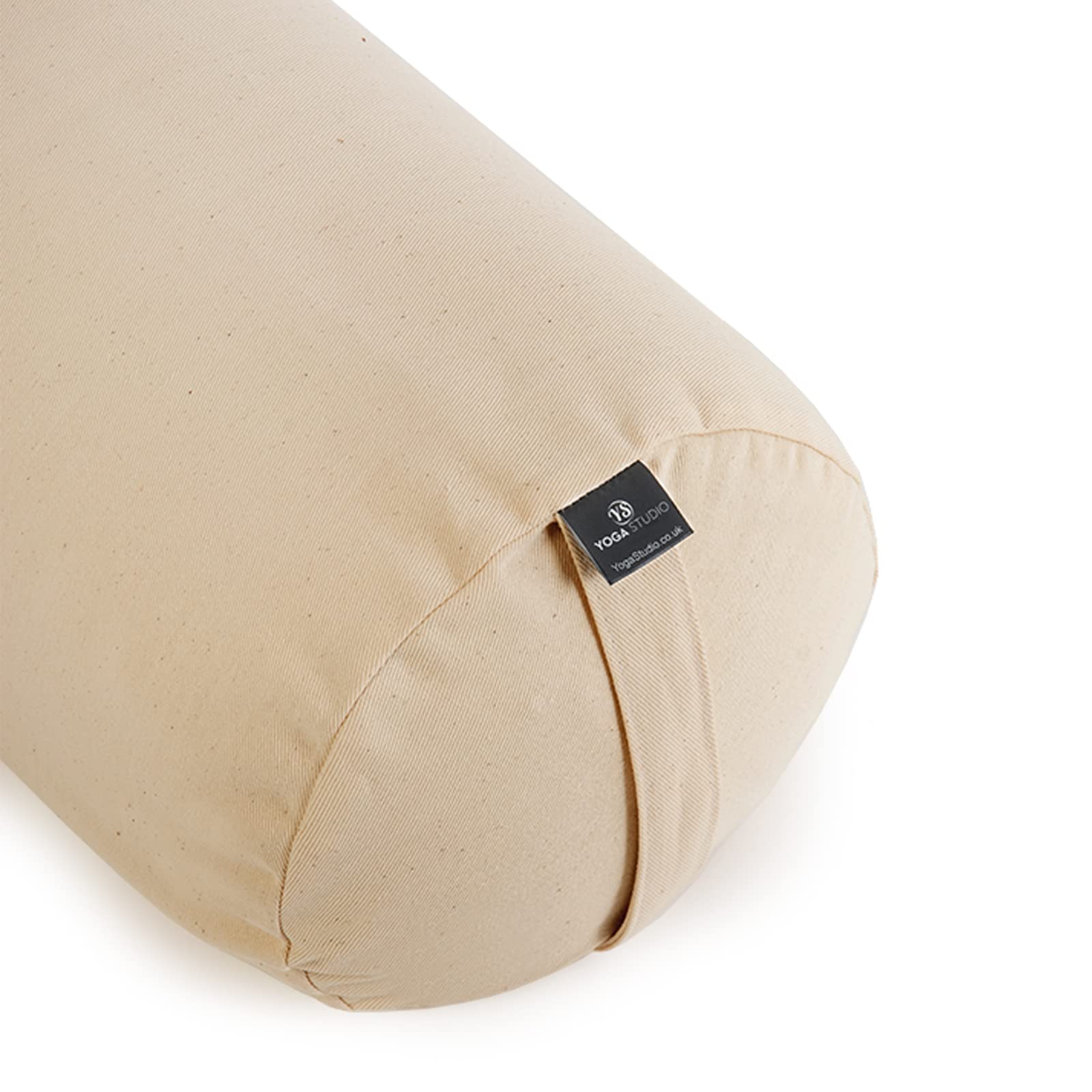 Yoga Studio Lotus - Cojín de algodón con cremallera YKK (23 x 61 cm), color trigo sarraceno orgánico