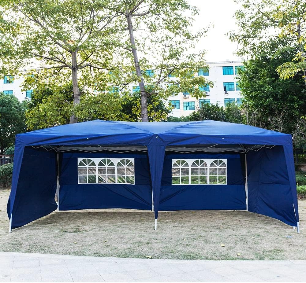 3 x 6m Two l Waterproof Folding Tent Blue Wedding Tents for Events Party Tent