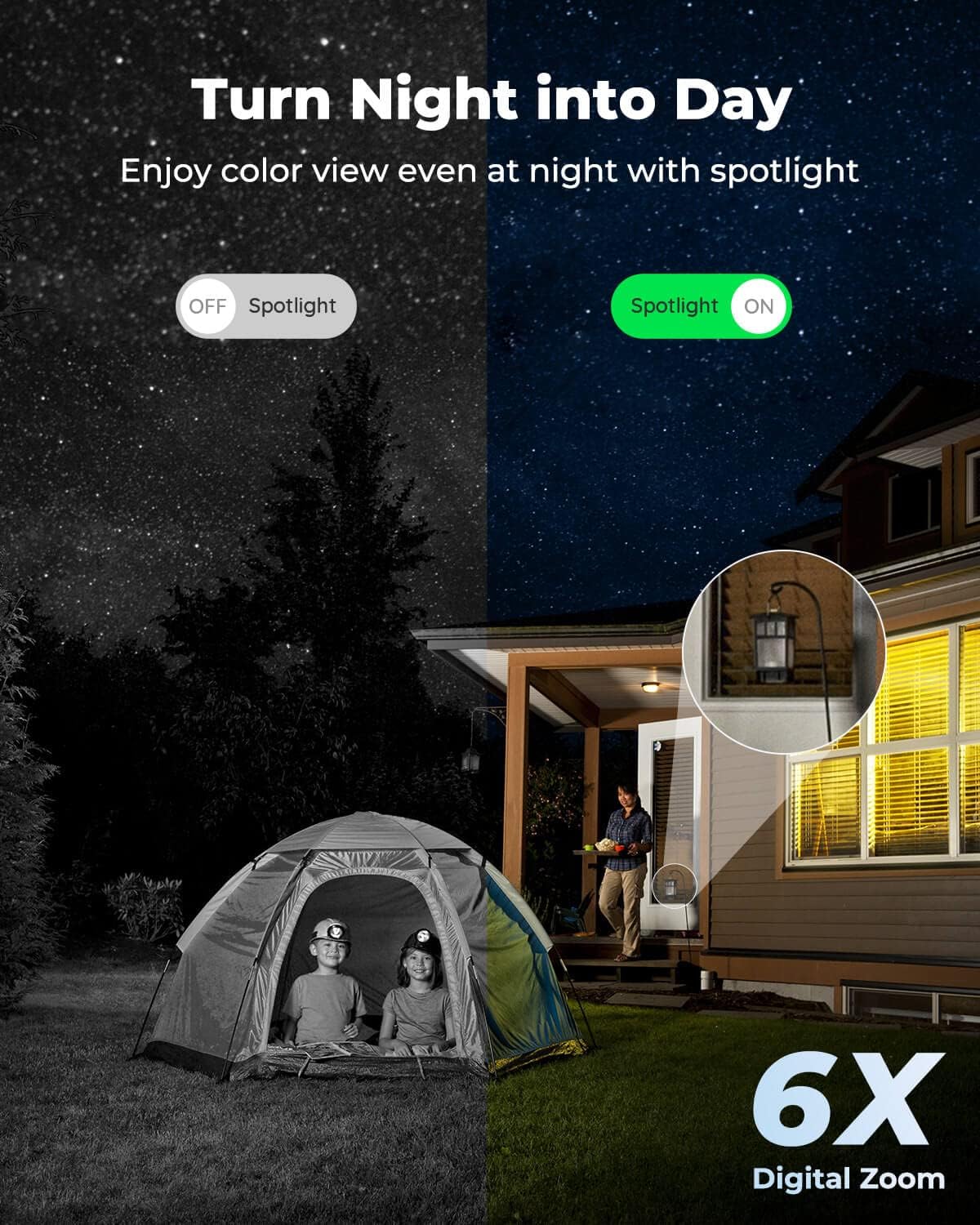 REOLINK Argus 3 Spotlight Security Camera Wireless Outdoor Wire-Free Battery/Solar Powered, PIR Motion Activated Video Record, 1080P Night Vision, Two-Way Talk, Built-in Siren, for Home Surveillance