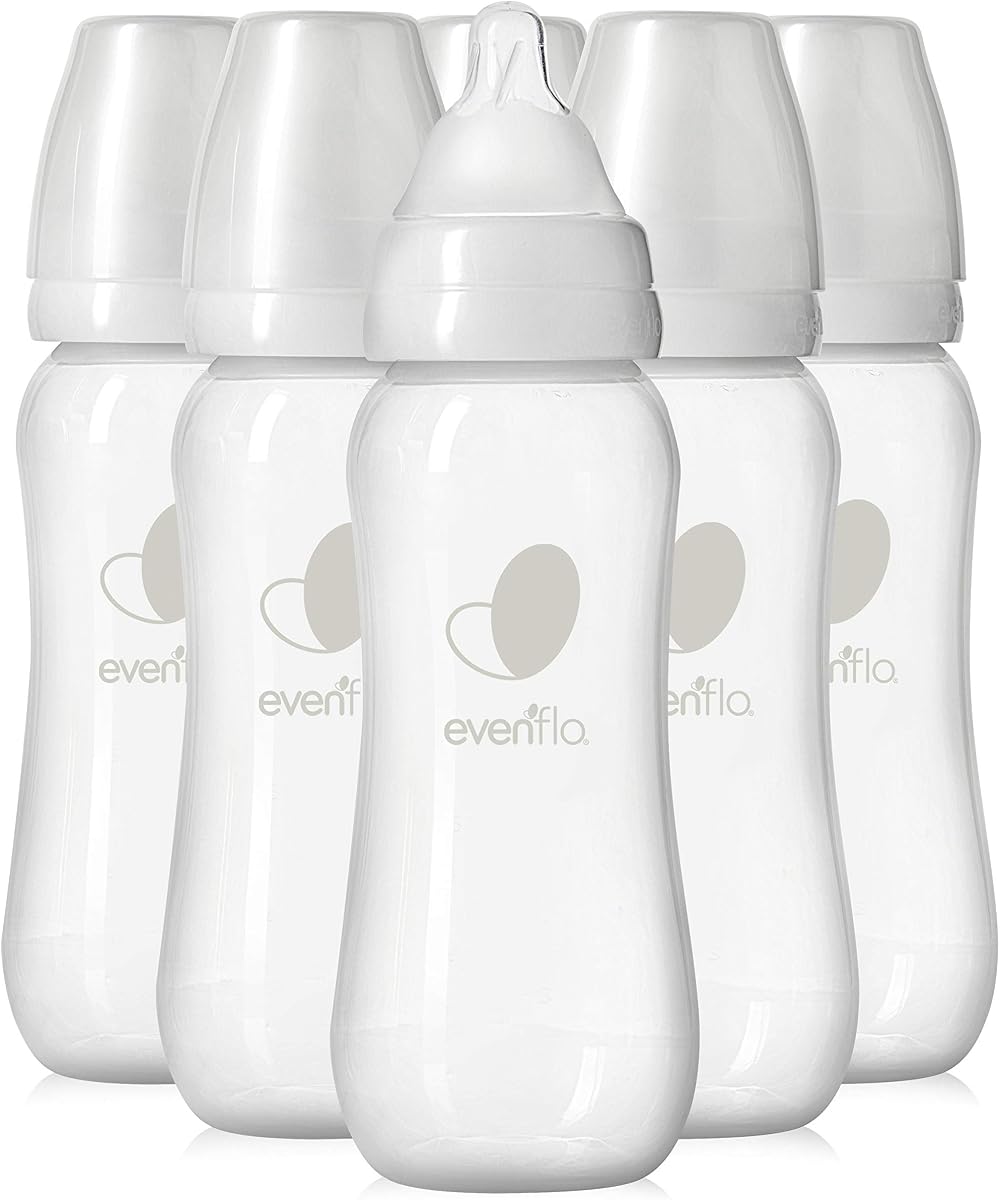 Evenflo Feeding Premium Proflo Venting Balance Plus biberones de cuello estándar para bebés, recién nacidos y bebés, desarrollado por especialistas en alimentación pediátrica, 9 onzas (paquete de 6)