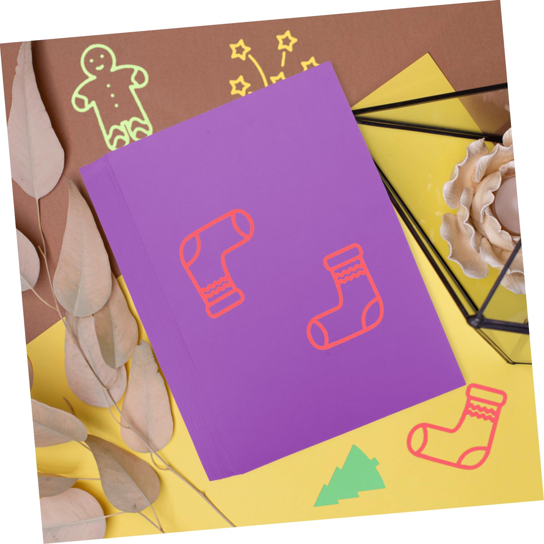 Baluue 50 feuilles Papier Cartonné pour Peinture Garçon Fille DIY Surface Lisse pour Crayons Marqueurs Aquarelle et Peinture à Huile Léger et Facile à Découper