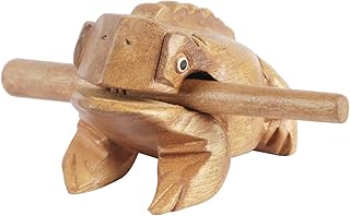 GPCT [Wooden Frog Croak Guiro Toy. 4 Inch Medium Size, Sophisticated Craftsmanship, Croaking [Loud Sound] Frog Percussion Instrument- (Mango Wood)