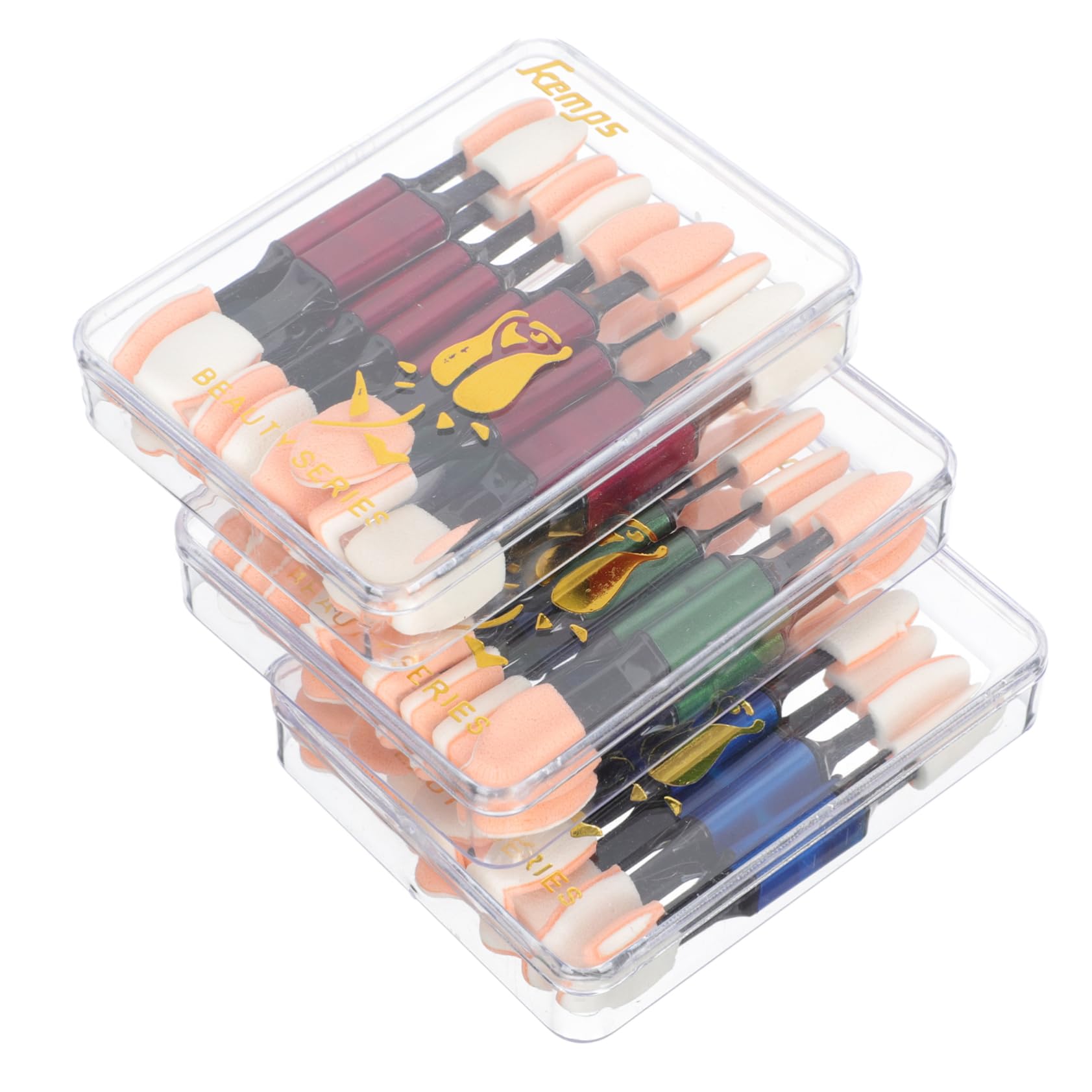 FRCOLOR 30pcs Double Headed Eyeshadow Sponge Sticks Lightweight Makeup Applicators for Easy Eyeshadow Blending Portable Eye Makeup Tool for Travel Parties and Daily Use Random Color