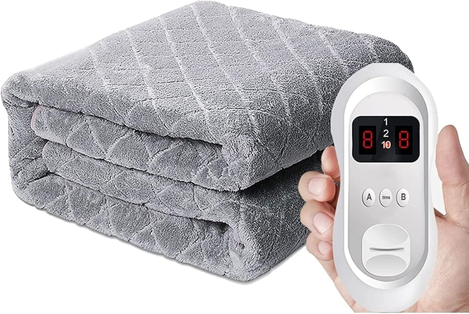 電気加熱毛布スロー加熱毛布スーパーキングベッドフランネル加熱マットレスタイマー付き 爆売りセール開催中 洗濯機で洗えます安全 グレー 2 1 8m