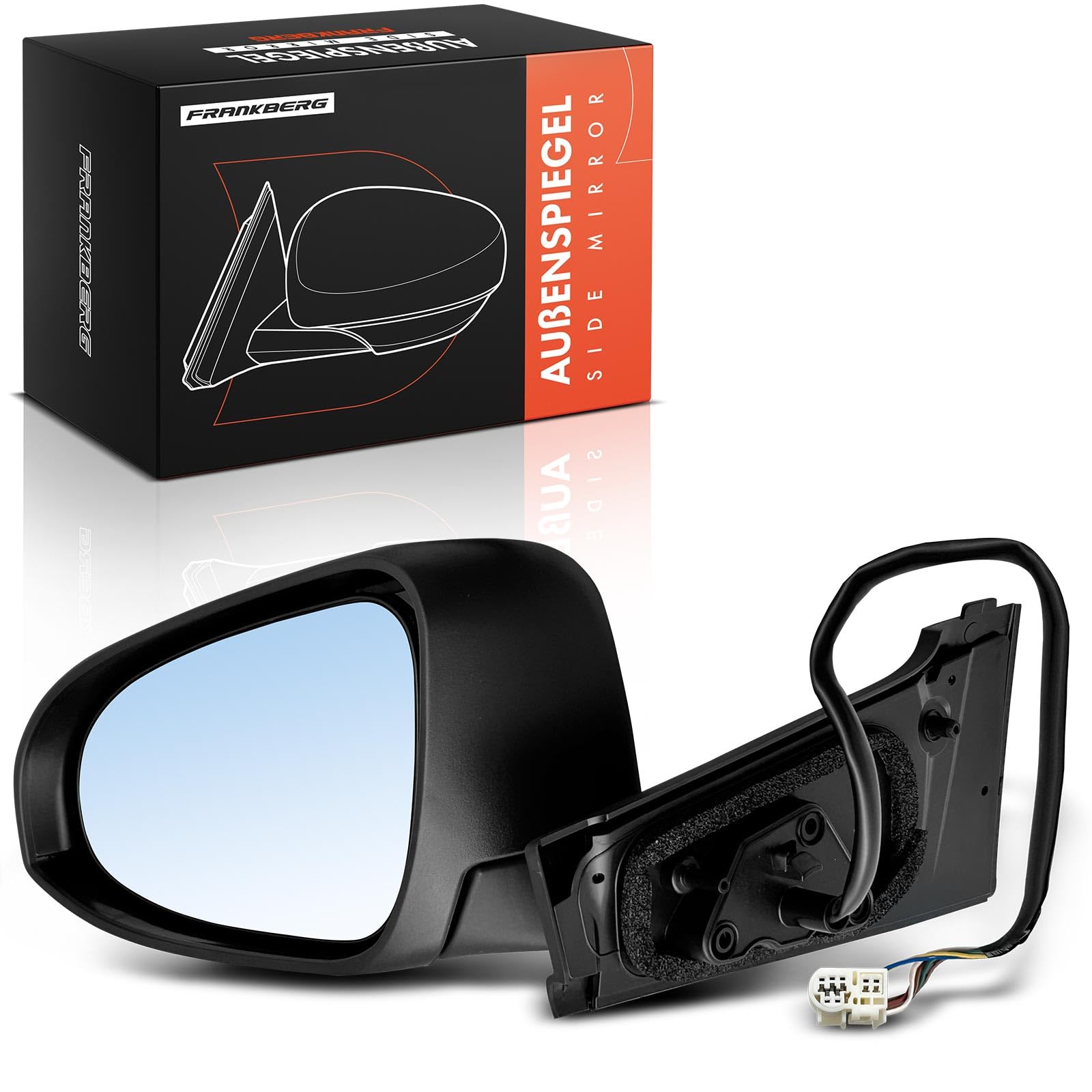 Frankberg Specchietto retrovisore esterno elettrico sinistro 7 Poli | &-Riscaldato, &-Luce lampeggiante; 879400D590; Compatibile con: Yaris P13