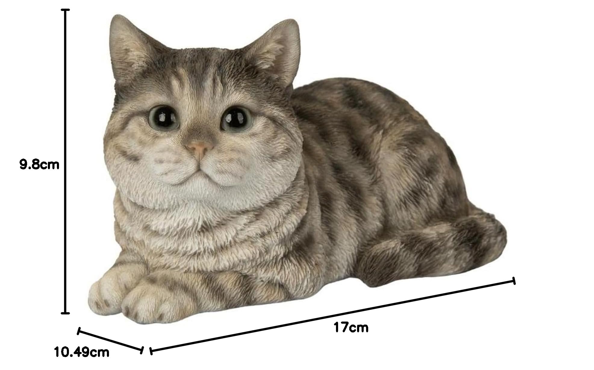 Amazon.co.jp: ウービア 寝そべるサバトラ猫 17×10.5×9.8㎝ 人形