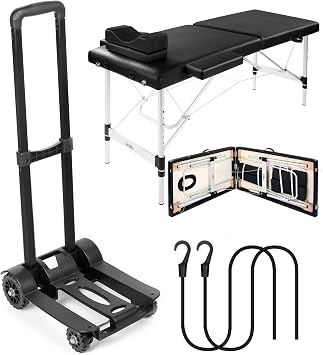 Masajeo Lash Bed for Eyelash Extensions with Carrier Trolley Massage Table cart