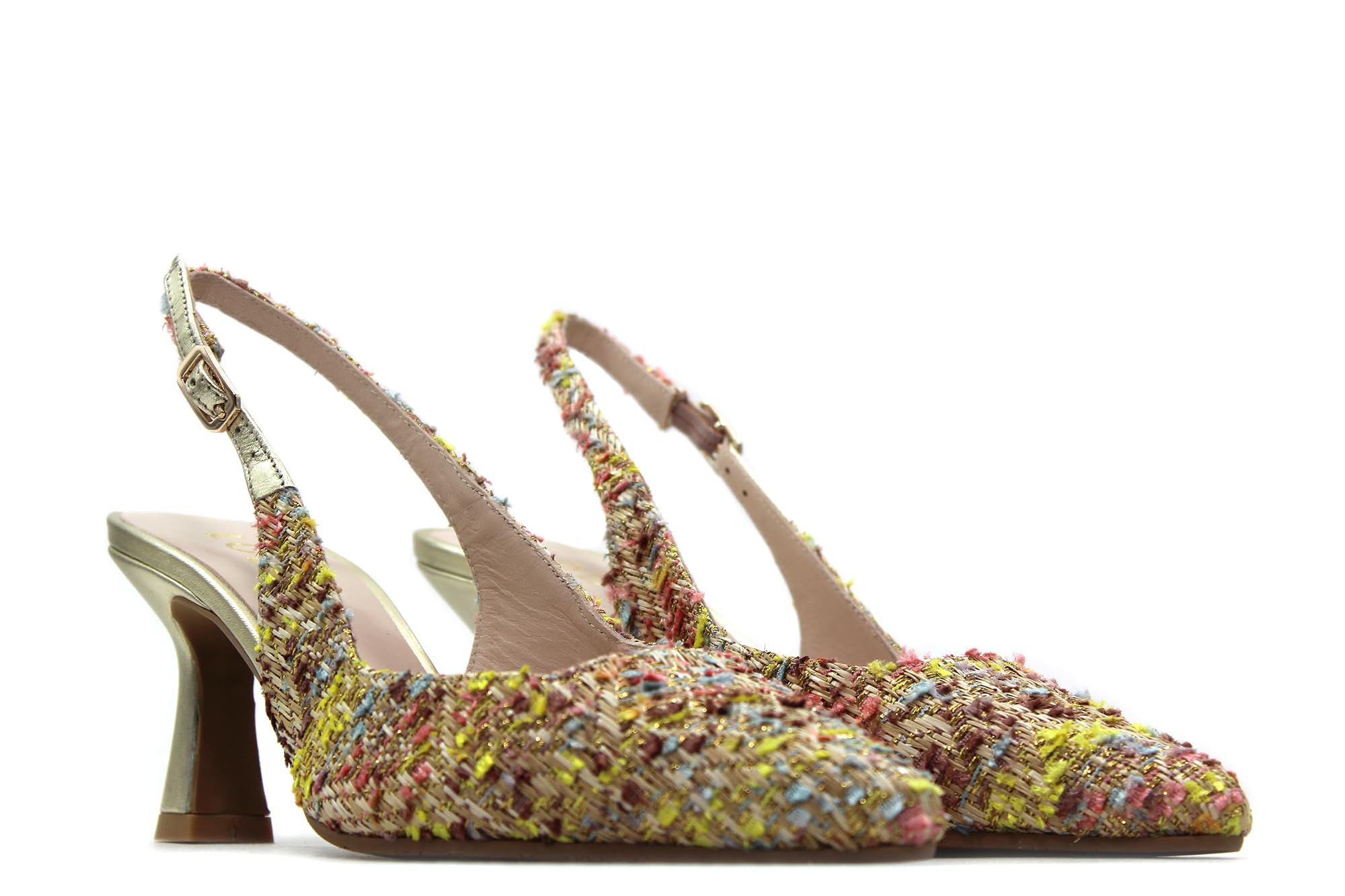 LODI - Zapato de salón Destalonado con Puntera Fina,tacón,Tela,Suela de Goma, para: Mujer