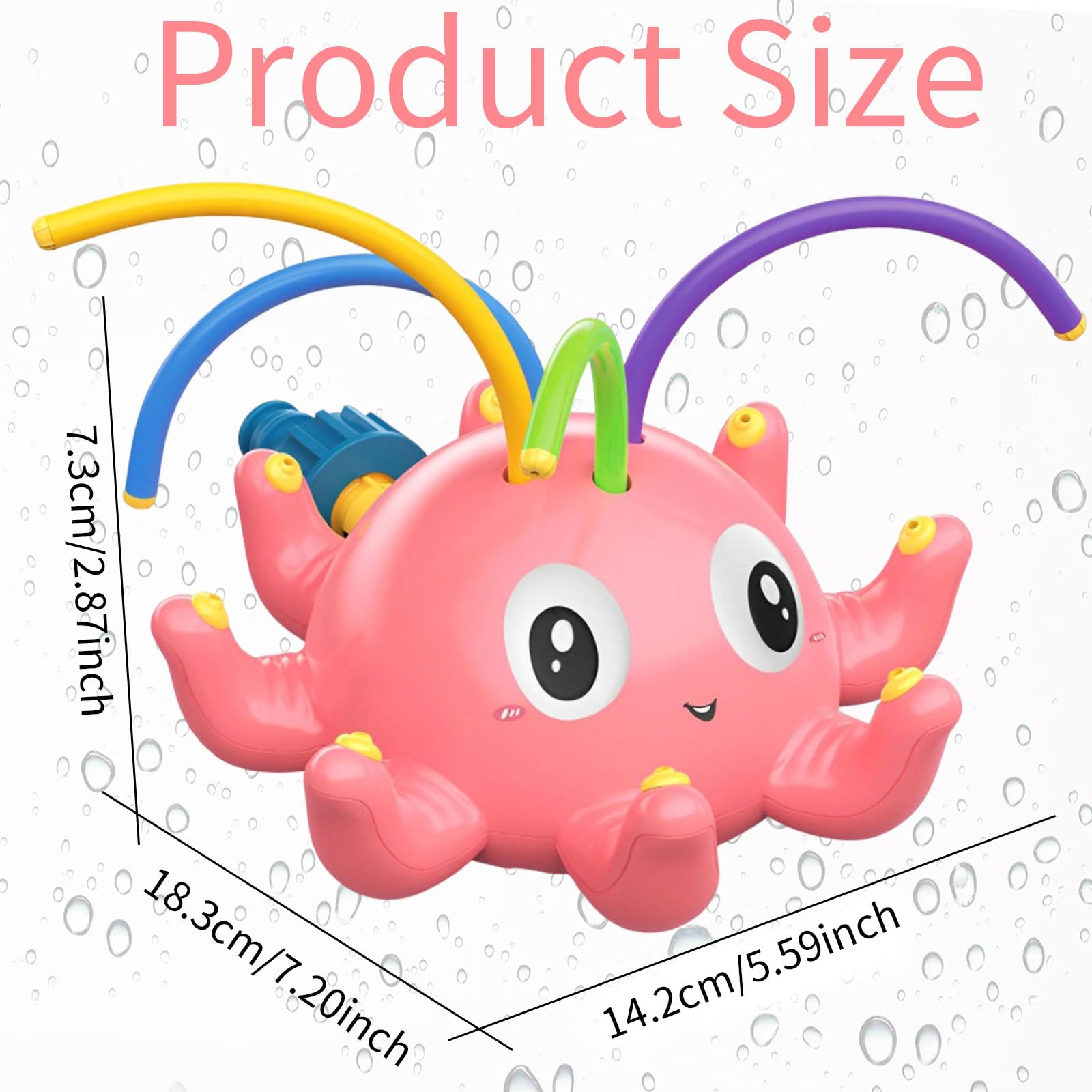 Aspersor de Agua para niños, Juegos Piscina para Niños Juguete Niño 3 4 5 6 7 8 9 10 Años, Pulpo Juguete de Rociador Juegos Chorros Agua Jardin al Aire Libre Aspersor de Agua para Niños