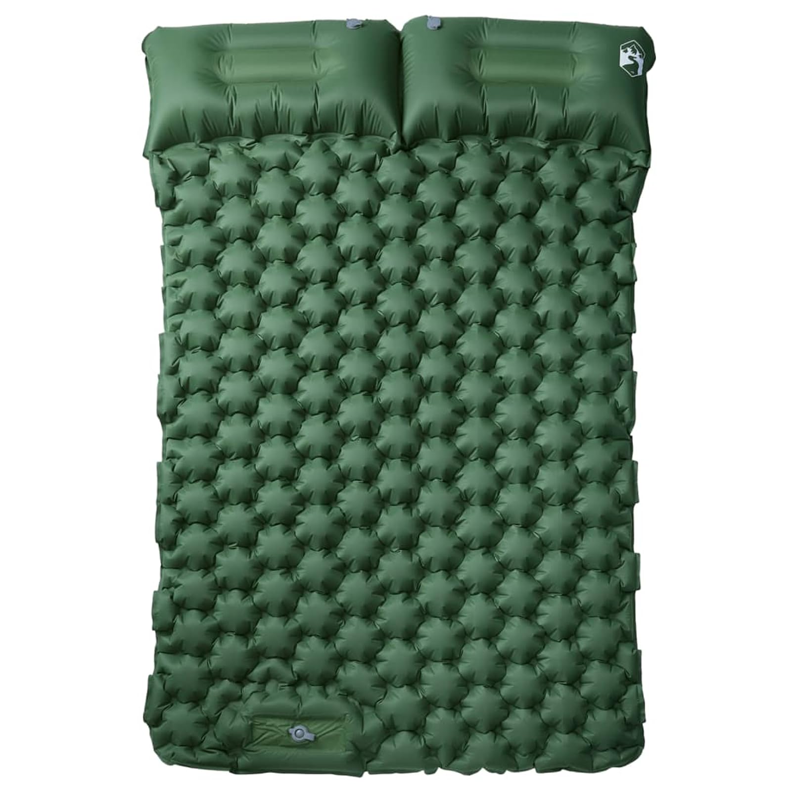 Selbstaufblasende Isomatte Doppel, 40D-Nylon mit TPU-Beschichtung, Grün, 195x130x8,5 cm, für Camping und Outdoor 4007102