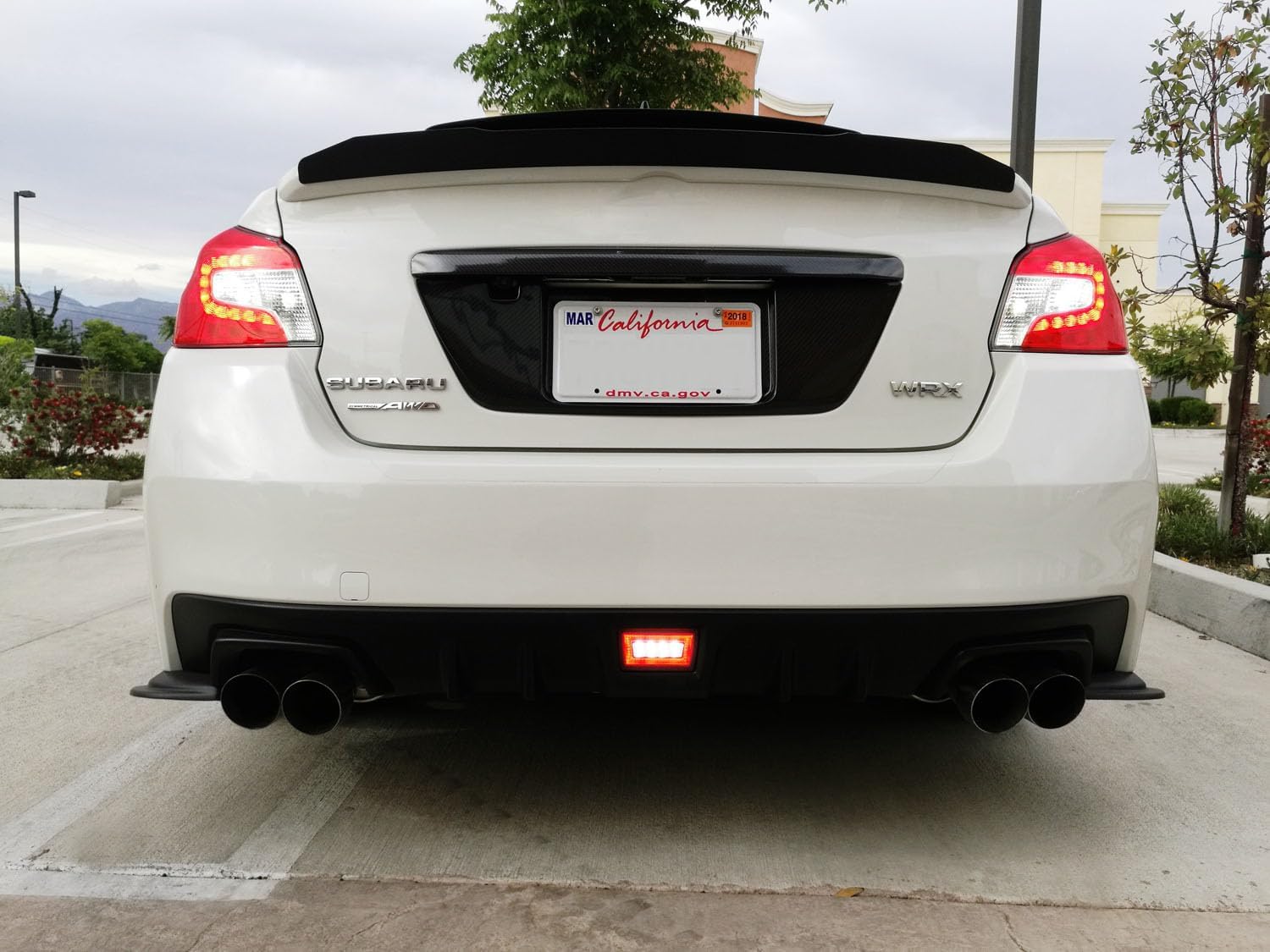 iJDMTOY Red Lens 3-in-1 LED Rear Fog Light Kit for 11-up Subaru Impreza WRX/STi, Functions as Tail Lamp, Brake Lamp, Backup Reverse Light (Includes Wire Harness & Mounting Bracket)