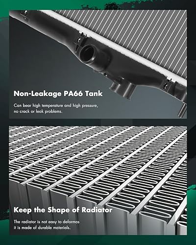 Vista 637 de SCITOO Radiador 2839 apto para Jeep 2006-2010 para Jeep para Commander 3.7L 2005-2010 para Jeep para Grand Cherokee 3.7L 2005-2009 para Jeep