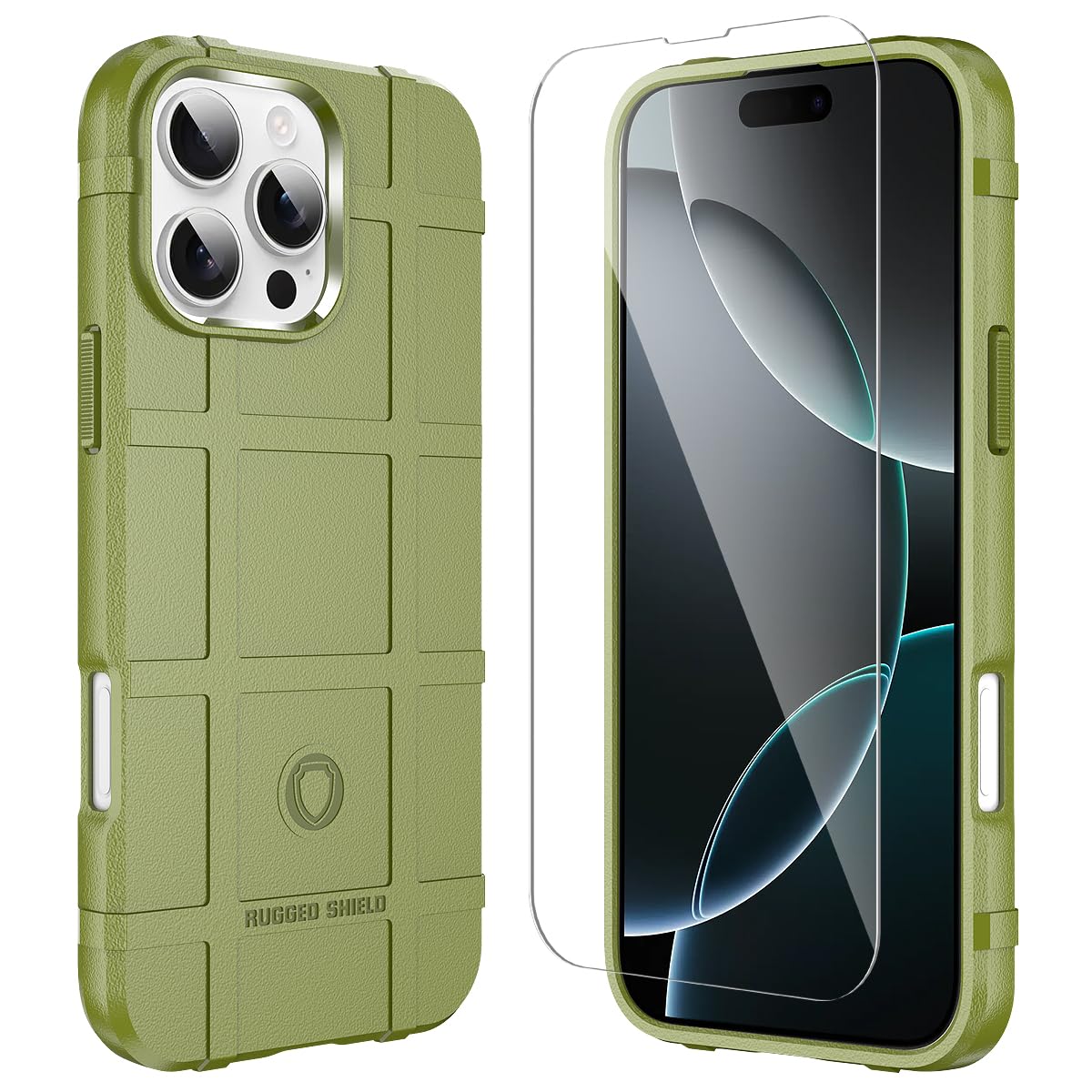 LABILUS Rugged Shield 8ft Drop Proof TPU Thick Armor Tactical Protective Case Compatible with iPhone 16 Pro Max (6.9 inches) - Army Green