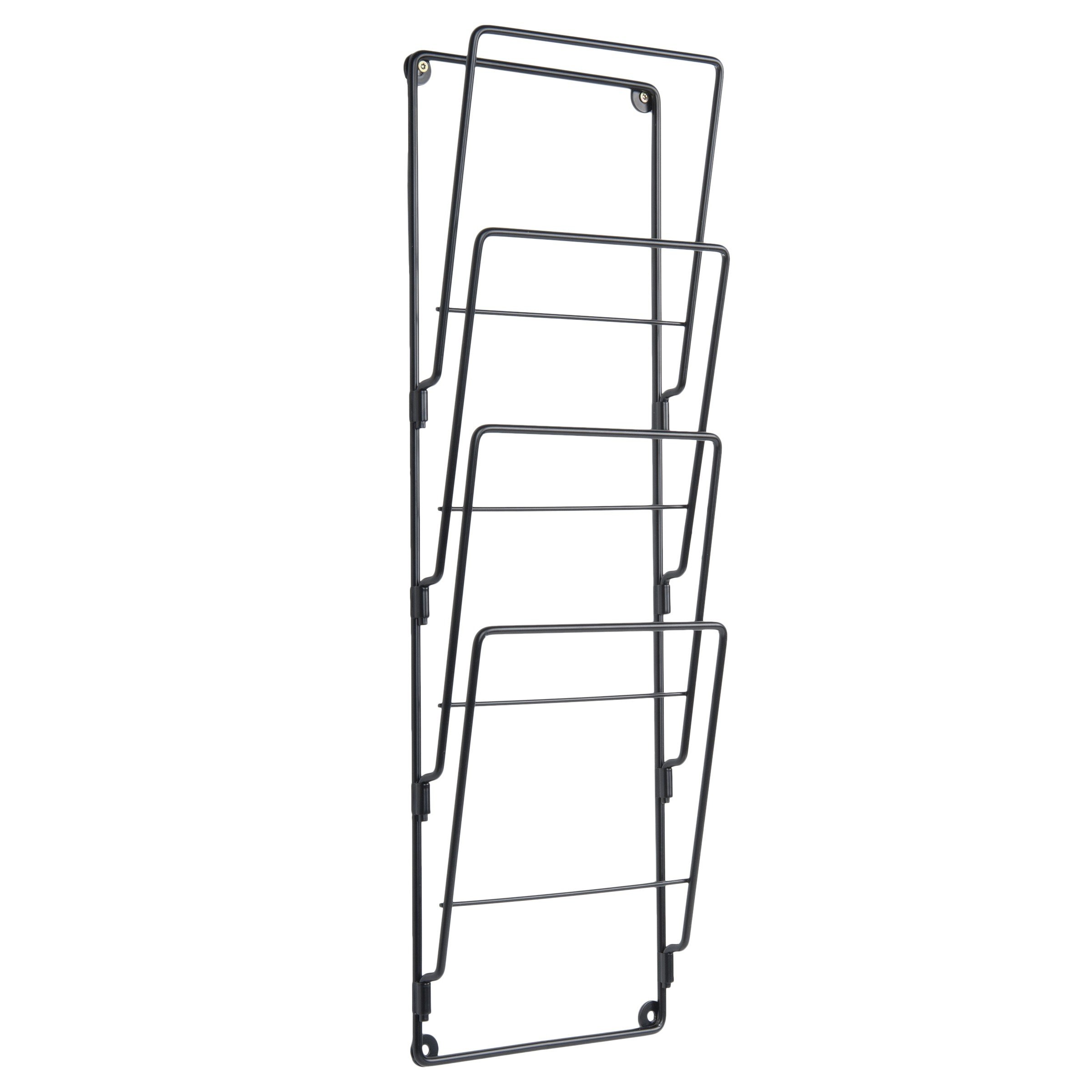 Zeitungsständer MATS Schwarz hängend 60cm Höhe inkl. Schrauben & Dübel