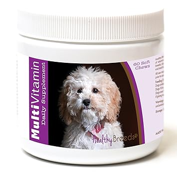 Healthy Breeds Dog Multivitamin Soft Chew for Cockapoo - Over 80 Breeds - Daily Vitamin and Mineral Supplement - 60 Count