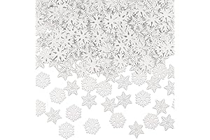 White Wooden Snowflake Ornaments 300pcs Small Snowflakes