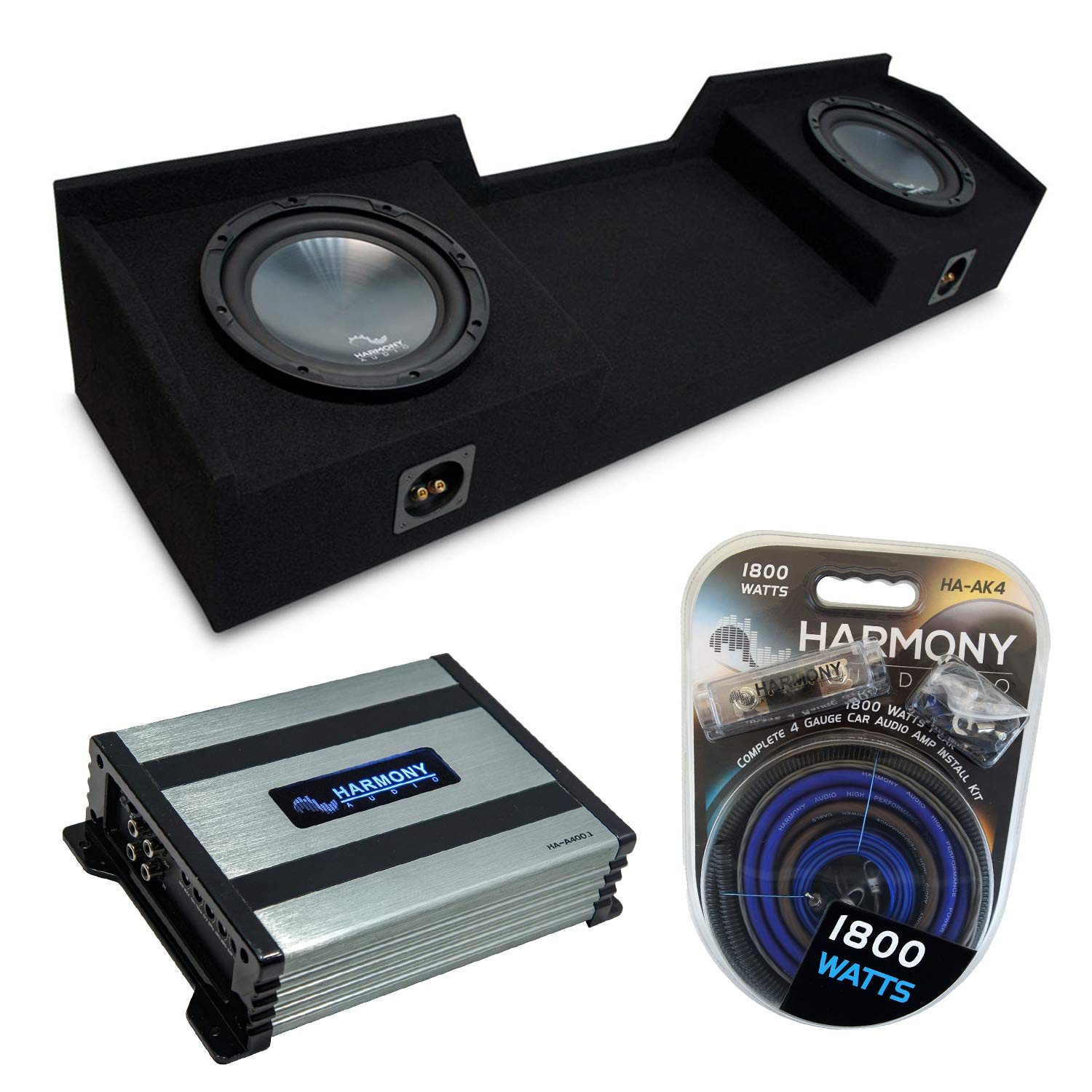 Harmony Audio Compatible with 2004-2015 Nissan Titan King or Crew Truck Harmony Bundle R104 Dual 10