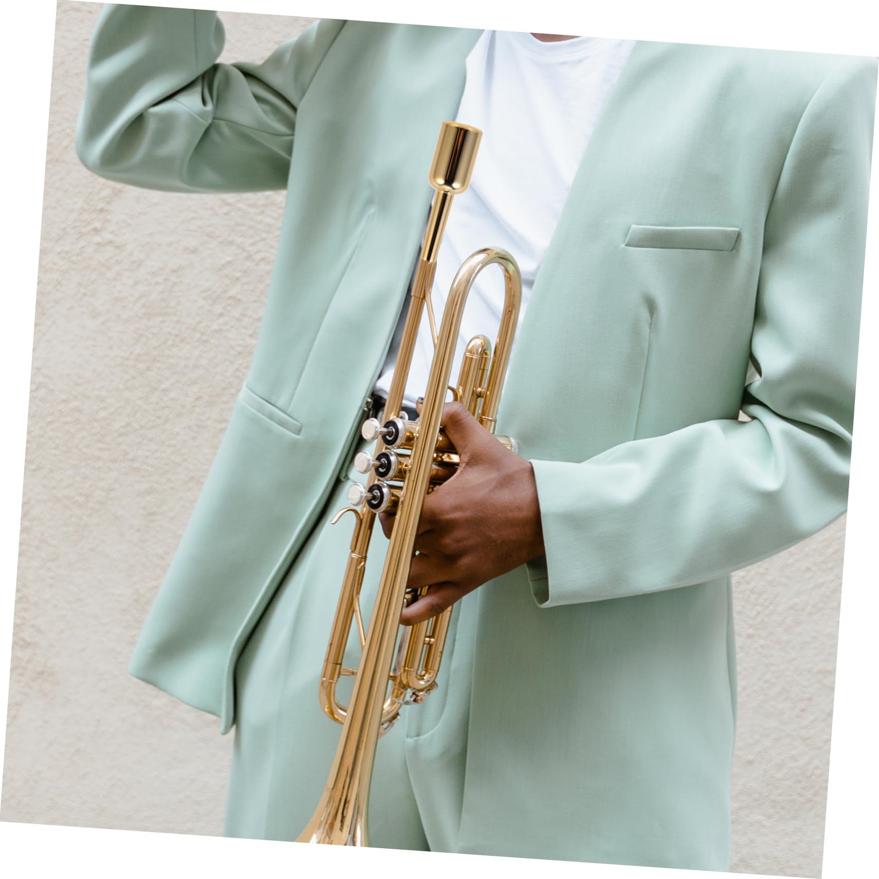 GALPADA Boccaglio per Tromba Finitura in Oro, Suono Elegante e Duraturo, Materiale Placcato, per Studenti e Principianti, Accessorio Portatile e Professionale