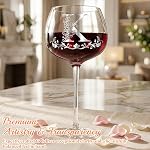 Personalized Wine Glass Gifts for Women, Custom A–Z Initial Wine Glasses, Monogrammed Birthday Gifts for Women Mom, Friend, Sister, Wife (Letter K)