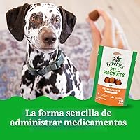 Vista 5 de Greenies Bolsillos para pastillas para perros de tamaño grande, bolsa de golosinas para perros para medicamentos de cápsulas, sabor a queso, bolsa