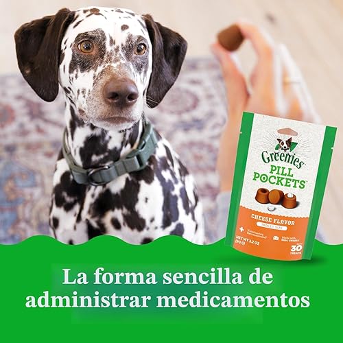 Vista 5 de Greenies Bolsillos para pastillas para perros de tamaño grande, bolsa de golosinas para perros para medicamentos de cápsulas, sabor a queso, bolsa
