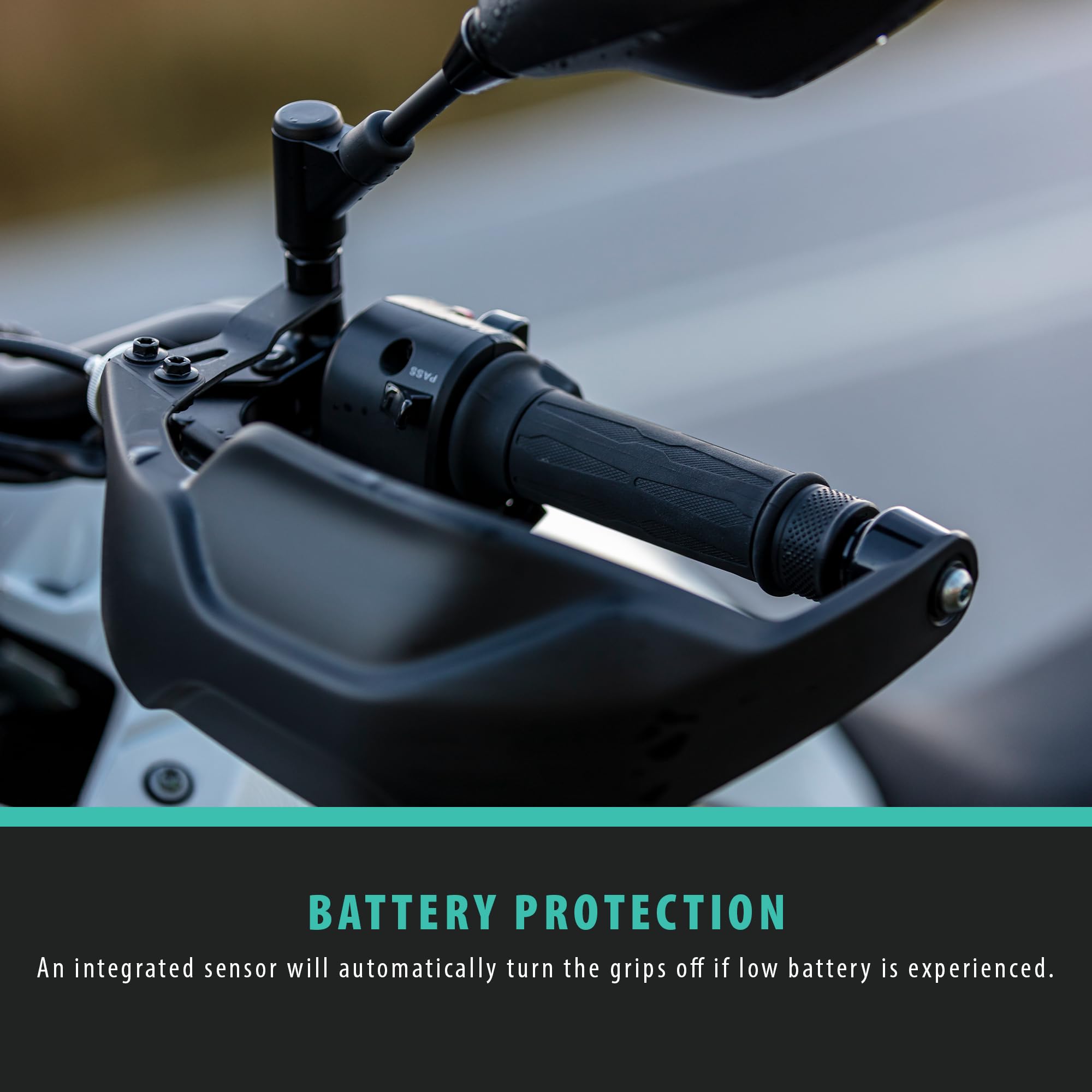 Ultimateaddons Poignées chauffantes essentielles pour moto avec 5 niveaux de chaleur, mémoire de réglage et système de contrôle externe pour guidon de 22 mm de diamètre