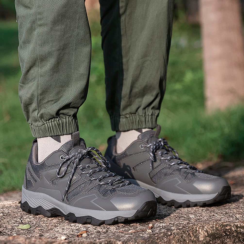 Chaussures de Randonnée Escalade pour Homme Femme Chaussures de Randonnée en Plein Air Imperméable Antidérapant Bottes de Trekking Promenades Voyages Sneakers (Wan-D31, 46EU)