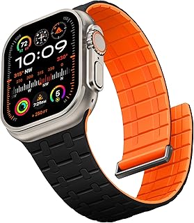 Suitisbest コンパチブル アップルウォッチバンド マグネット 49mm 46mm 45mm 44mm 42mm シリコン製 Apple Watch バンド 磁石式 N54強力磁石搭載 アップルウォッチ スポーツベルト iWatch Ultra 2 1 Series 10 9 8 7 6 5 4 3 2 1 SEに対応 柔らかい 通気 蒸れない 耐衝撃 メンズ 汗に強い