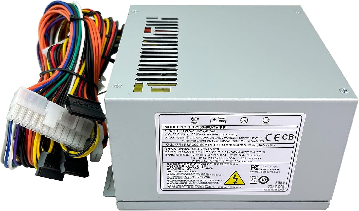 Upgraded FSP300-60PFN 300W ATX Power Supply Compatible with IPC 610H, 610L, 610G Series FSP300-60ATV FSP300-60PLN FSP300-70AGB FSP300-60THA 9PA3007715 9PA3007712