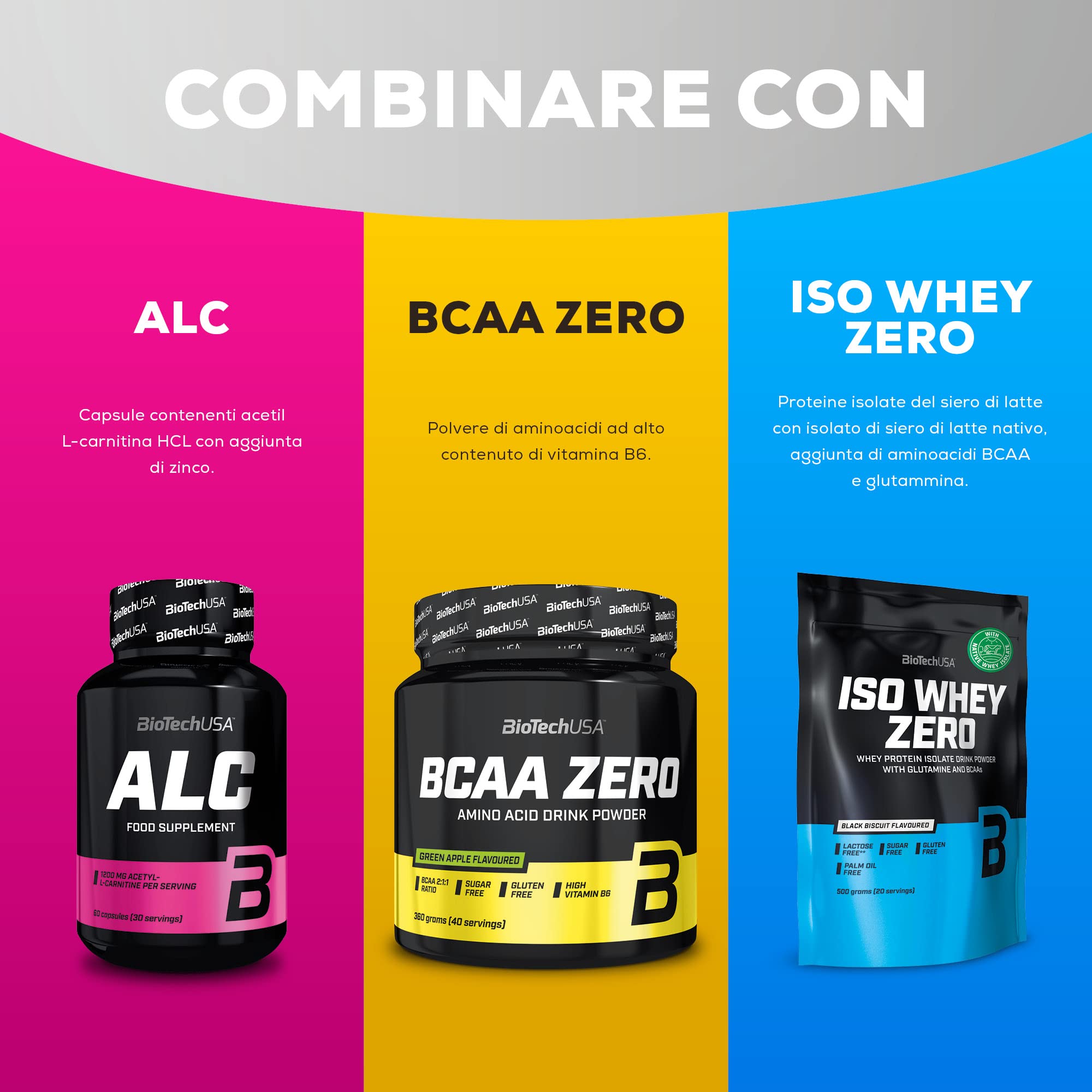 BioTechUSA Zero Bar - Snack proteico a basso contenuto di zuccheri e senza lattosio | Struttura croccante | Gusti deliziosi | Ideale per diete e allenamenti, Flavour Mix, 20*50g