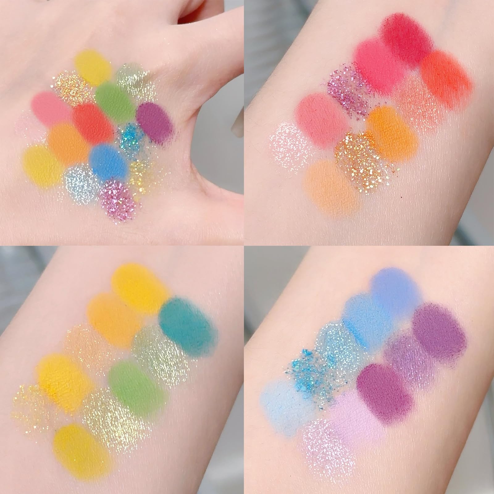Palette de fards à Paupières, Fard à Paupières Couleurs Vives, Ombres à Paupières Palette Maquillage Yeux Mat Pigmentées, Palette de Poudre de Fard à Paupières à Paillettes Perlées (30 Couleurs)