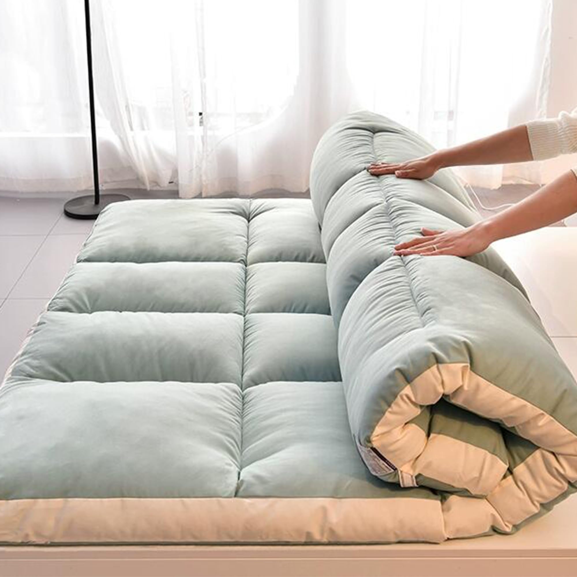 Matelas Futon Japonais épais 10 Cm - Pliable, Portable, Pour Maison Et Voyage, Plusieurs Tailles Disponibles