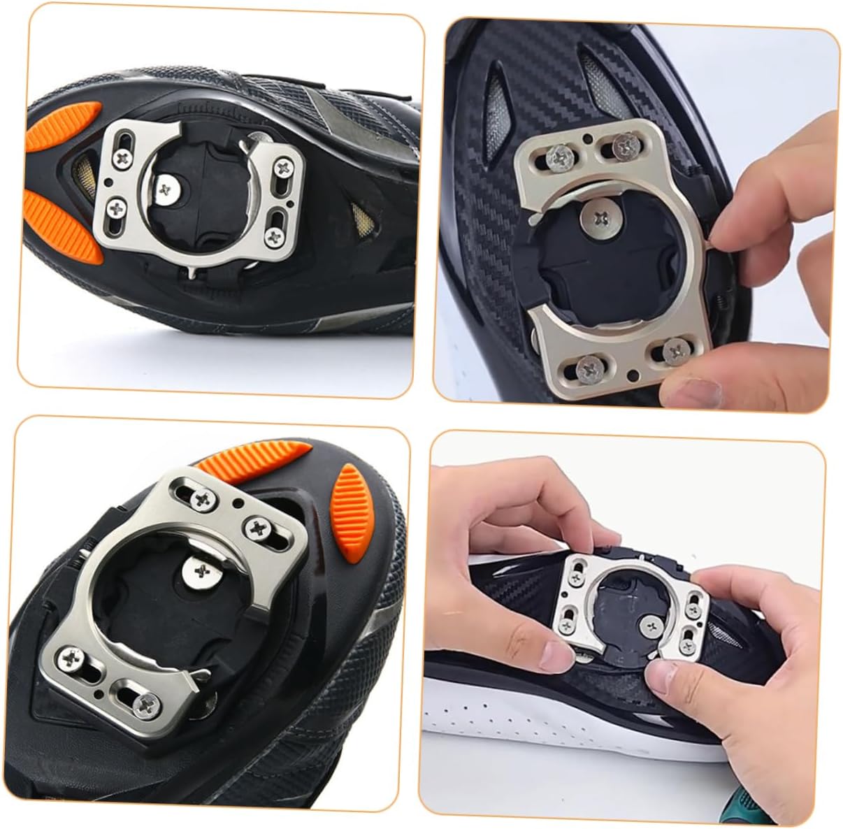 BESPORTBLE 2Pcs Cycling Shoe Cleat Covers Easy Replacement Pedal Adapters for Road Bike Shoes Secure Connection for Enhanced Riding Efficiency and Safety