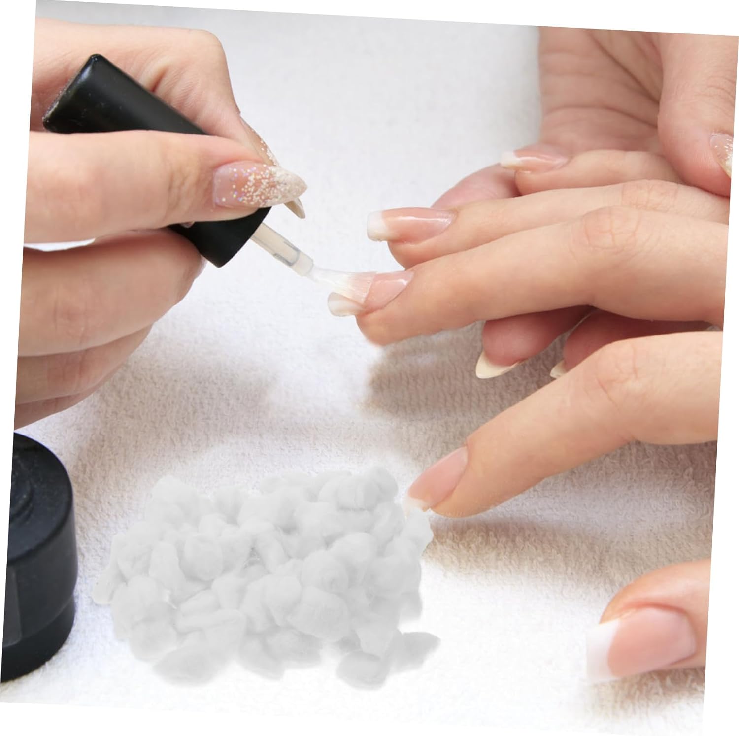 Happyyami 1bag Mini Cotton Balls for Nail Gel Removal Sanitary Cotton Balls Soft Texture