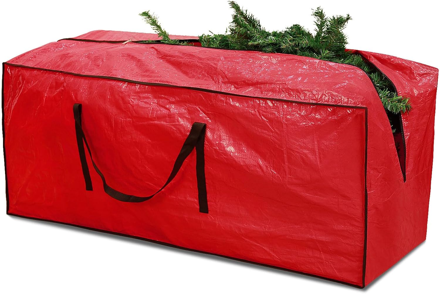 RICHIE Christmas Tree Storage Bag 9 ft, Fits Up to 9 Foot Artificial Trees, Plastic Water Resist Xmas Tree Bag, Reinforced Handles & Zippered & Durable, Holiday Decoration Storage Bags, Red RICHIE Christmas Tree Storage Bag 9 ft, Fits Up to 9 Foot Artificial Trees, Plastic Water Resist Xmas Tree Bag, Reinforced Handles & Zippered & Durable, Holiday Decoration Storage Bags, Red