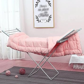 Electric Heating Clothes Drying Rack, 18-Bar, Towel Warmer, Collapsible, Space-Saving Laundry Rack, for Clothes, Towels, Linens, Indoor/Outdoor