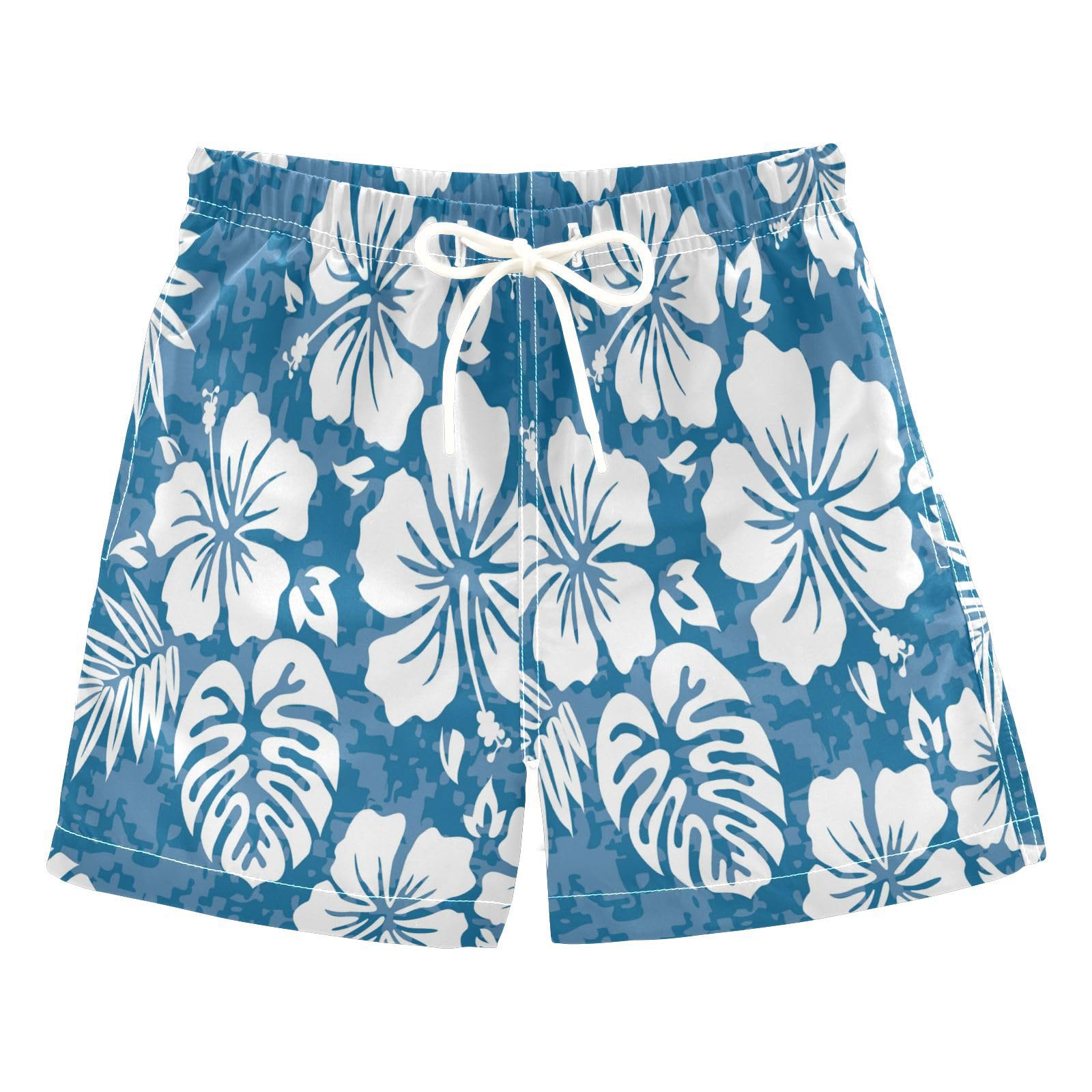 Boys Swim Trunks Toddler Swim Shorts Little Boys Swimwear Hawaiian Leaves Bathing Suit Swimsuit