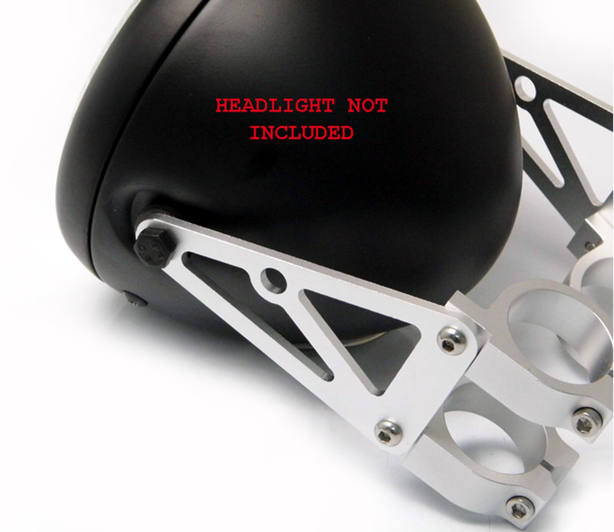 Alchemy Parts Supporti Faro Per Forcella Moto 39 Mm – CNC Alluminio Spazzolato, Con Fori Indicatori 10mm