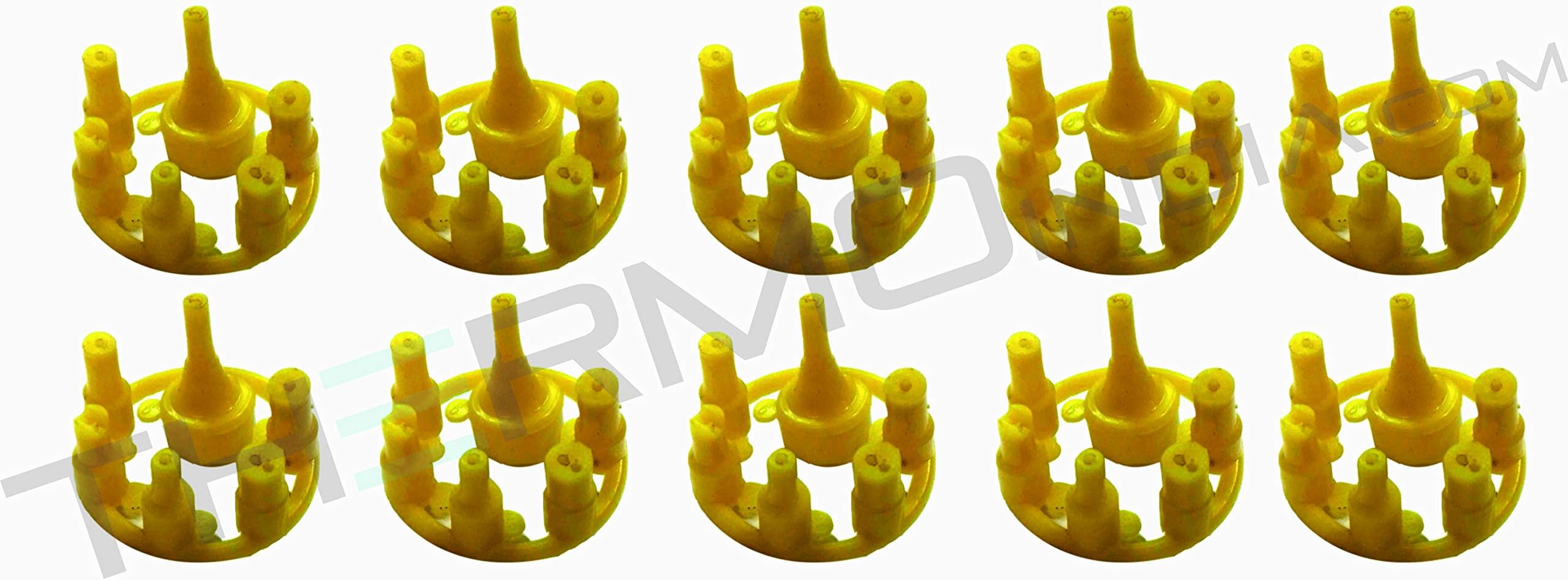 Plastic Refill Adapter for Gas Canister (10 Pieces) (Yellow)