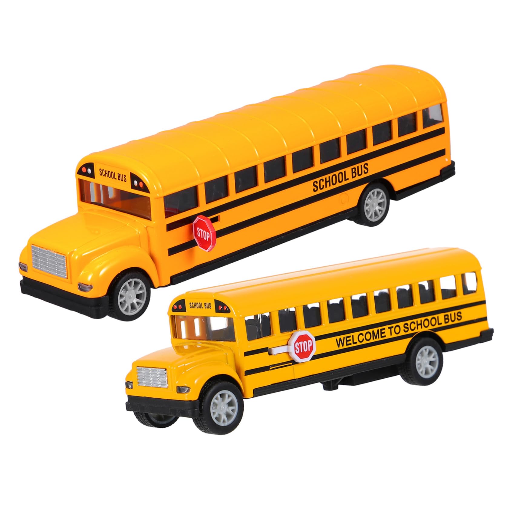 Jouet de Bus Scolaire Jaune en Alliage, 2 Pièces, pour Garçon et Filles