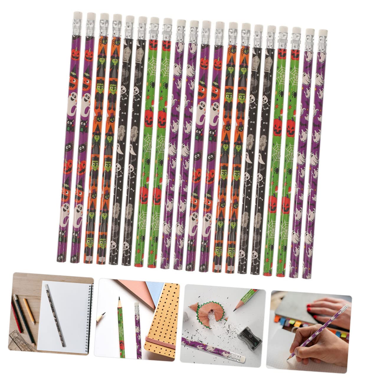 Housoutil 150 Pièces Lot de Crayons Colorés à Motifs Variés pour Garçon Fille Crayons Décriture avec Résistantes pour Élèves et Usage Scolaire