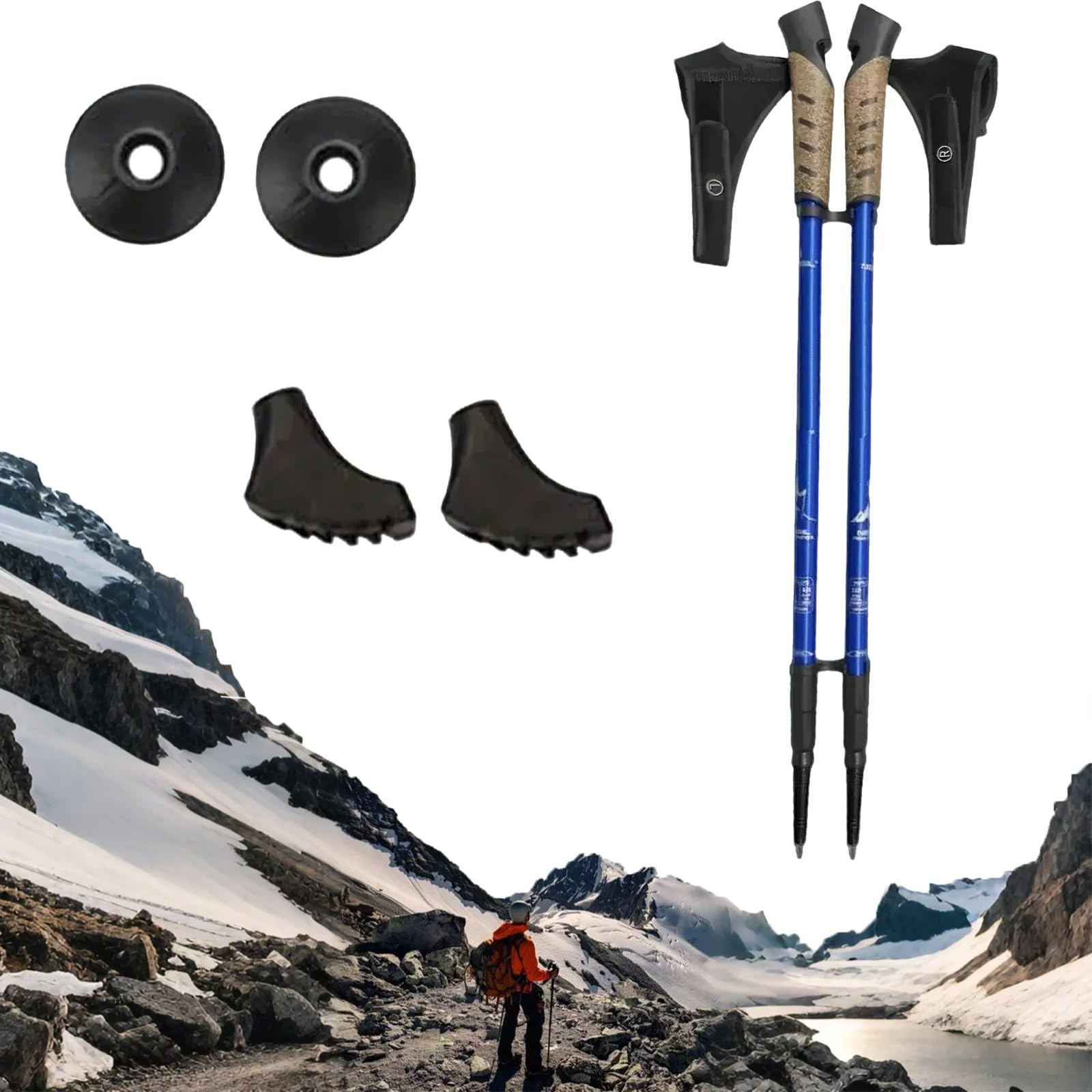 Karbonowe kijki Nordic Walking z uchwytami korkowymi, 1 para drążków. Bezpieczniejsze, lżejsze, mocniejsze, trwalsze niż cienkie