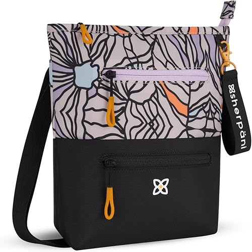 Sherpani Sadie, bolsa cruzada de nailon, bolsa de hombro ligera, bolsa cruzada para mujer, bolsa de viaje, protección RFID, Bloom, Classic
