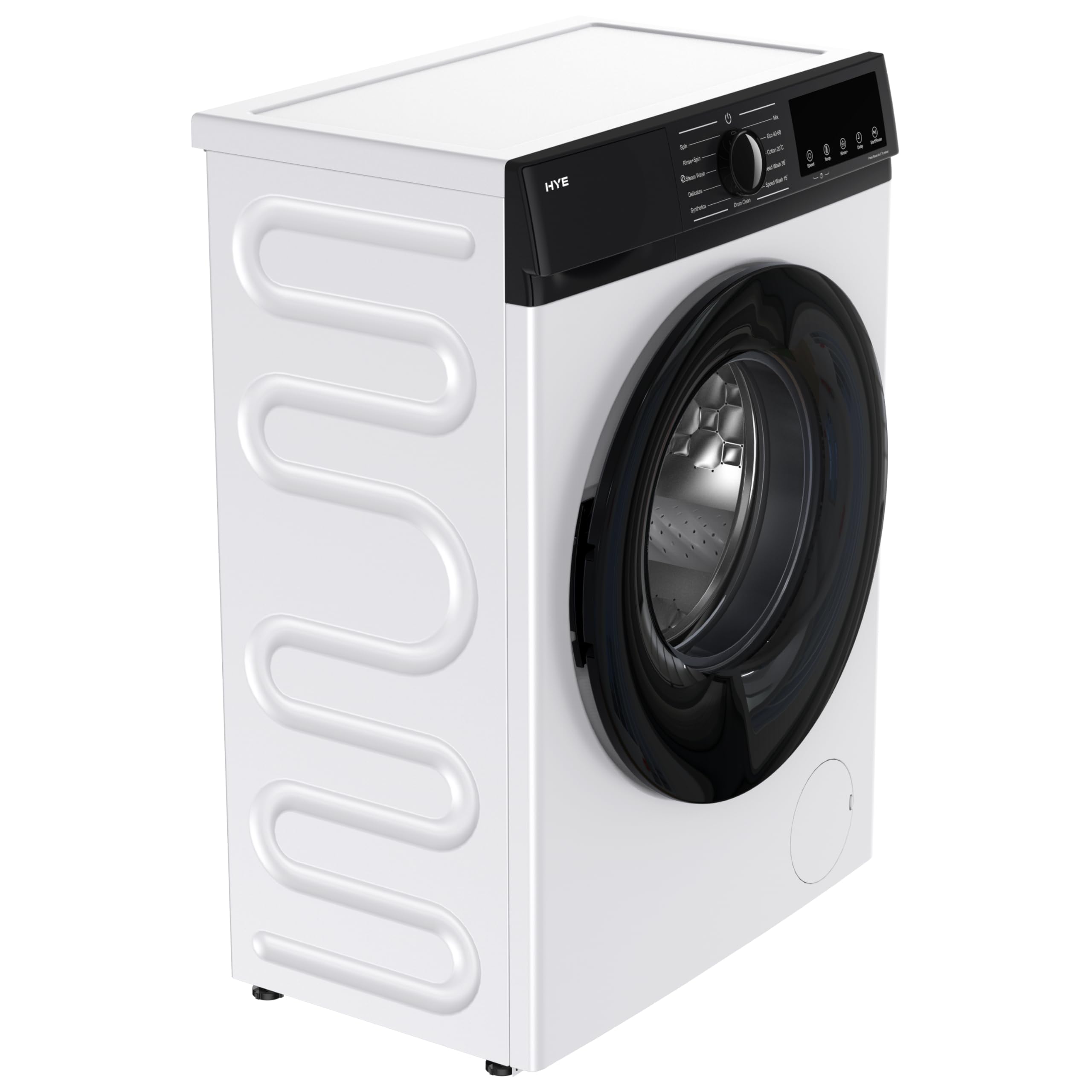 HYE Washing Machine - Washer, 7KG Drum, 1200RPM, Slimline Freestanding Design, Quiet 42 dB Operation, 11 Programs, Quick & Eco Wash, Ideal For Apartments & Smaller Houses - W0107SL12W22 — view 3