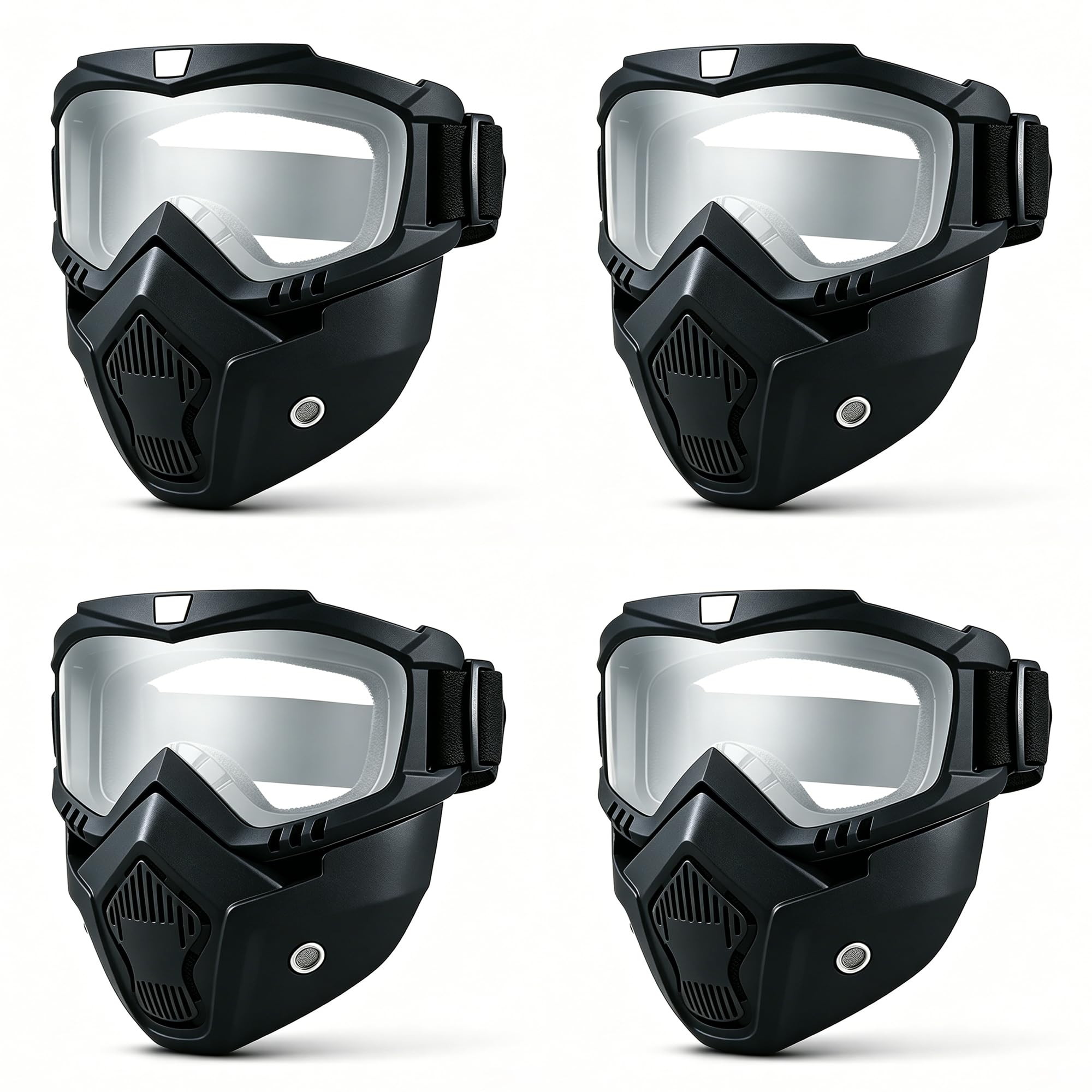 Paintball Mask Anti Fog,Tactical Full Face Mask Ski Mask Goggles Detachable Adjustable,Motorcycle Riding Face Protection